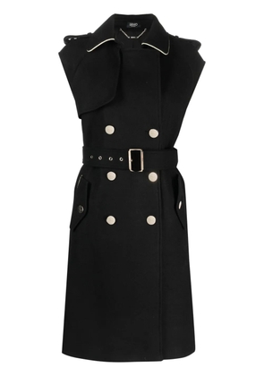 LIU JO double-breasted sleeveless coat - Black