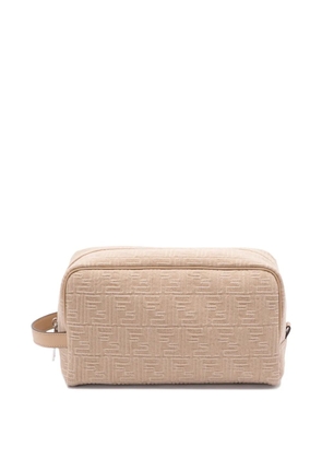 FENDI medium cotton toiletry case - Neutrals
