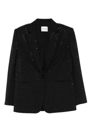 THE ANDAMANE single-breasted crystal-embellished blazer - Black