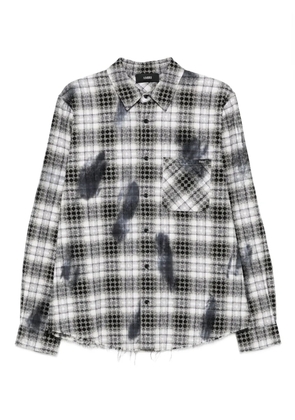 AMIRI checked frayed shirt - Black