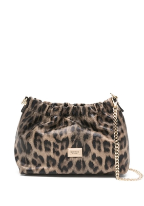 Marc Ellis leopard chain satchel - Brown
