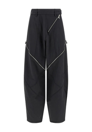 The Attico zip-details tapered trousers - Black