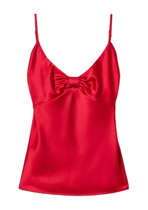 TWINSET knot satin top - Red