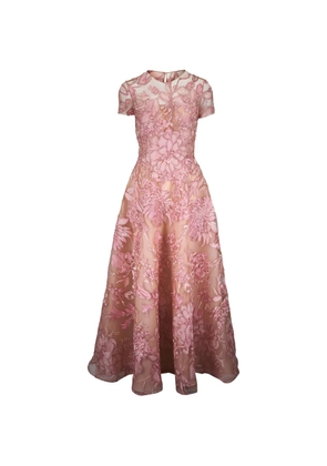Naeem Khan floral short sleeve dress - Pink