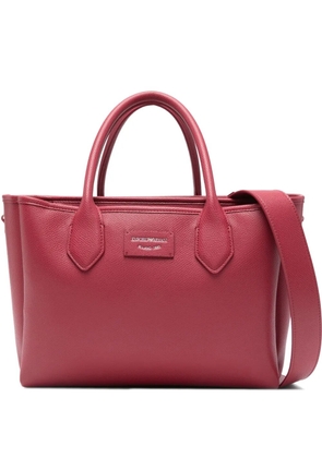 Emporio Armani logo-patch tote bag - Red