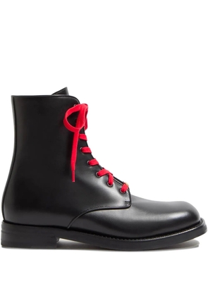 Valentino Garavani lace-up leather boots - Black