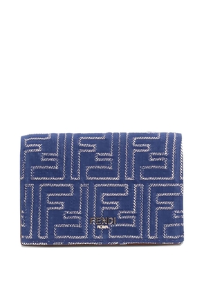 FENDI FF jacquard wallet - Blue