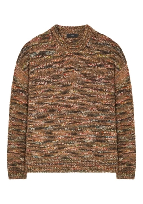 Alanui Grunge Beat speckled crew-neck sweater - Brown