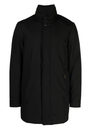 Moorer high-neck padded trench coat - Black