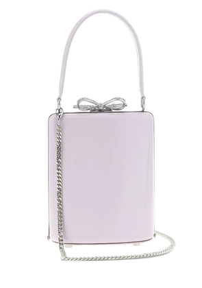 Self-Portrait bow-embellished tote bag - Purple