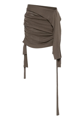 Ottolinger drape lounge mini skirt - Green