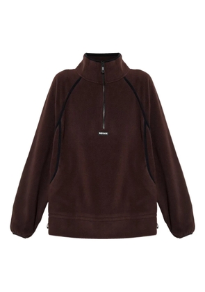 ROTATE BIRGER CHRISTENSEN half-zip fleece jacket - Brown