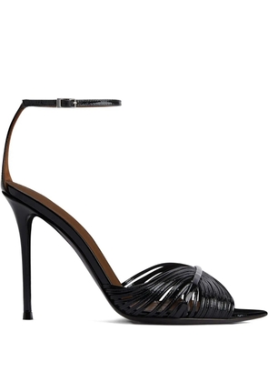 Giuseppe Zanotti 105mm Intriigo Shell leather sandals - Black