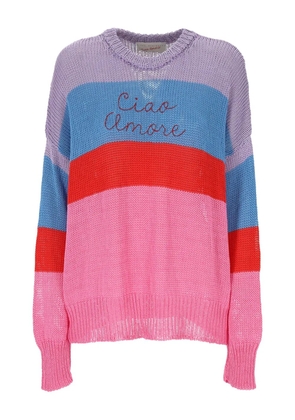 Giada Benincasa stripe-detail sweater - Pink