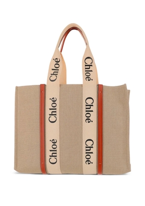 Chloé large Woody tote bag - Neutrals