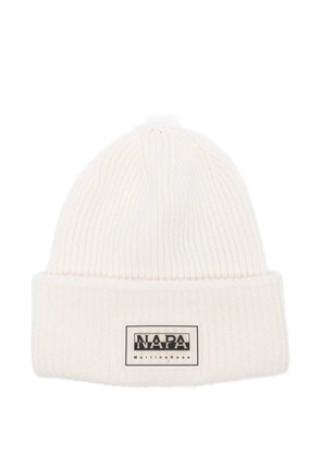 Martine Rose F-Douglas Rep ribbed logo patch beanie - Neutrals