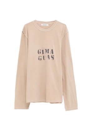 Gimaguas long-sleeve logo-print T-shirt - Neutrals