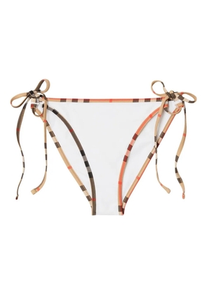 Burberry tie-fastening bikini bottoms - White