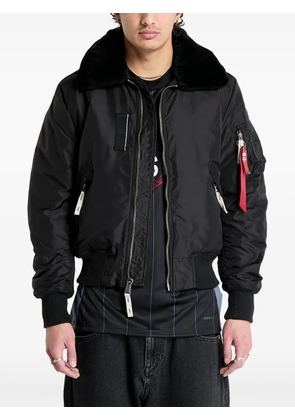 Alpha Industries shearling collar bomber jacket - Black