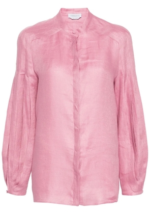 Gabriela Hearst Laetitia linen pleated blouse - Pink