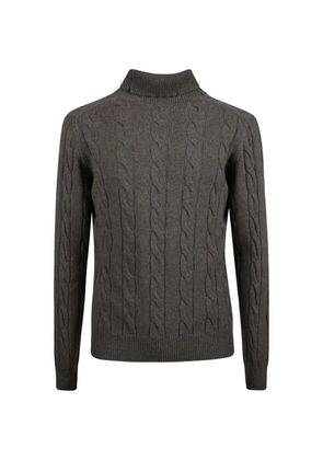 Aragona cable-knit roll-neck sweater - Grey