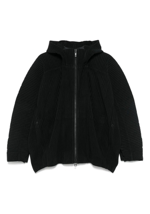 Homme Plissé Issey Miyake plissé hooded jacket - Black