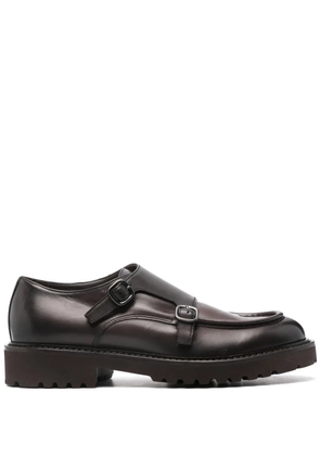 Doucal's leather monk shoes - Brown