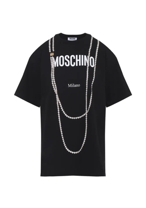 Moschino logo-print T-shirt - Black