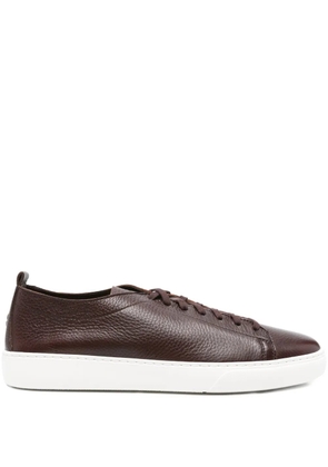 Henderson Baracco leather lace-up sneakers - Brown