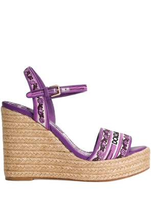 Dolce & Gabbana 90mm Majolica-print sandals - Purple