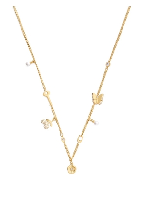 Coach butterfly-charm necklace - Gold