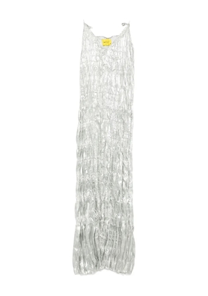 Marques'Almeida crinkled slip dress - Silver