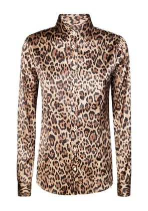 Robert Friedman leopard-print shirt - Brown