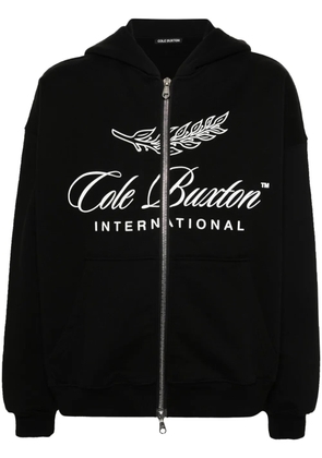 COLE BUXTON International logo-print hoodie - Black