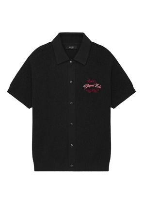 AMIRI embroidered knitted shirt - Black