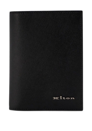Kiton leather passport holder - Black