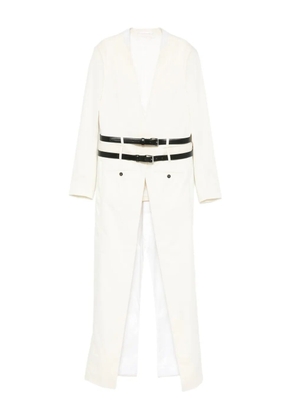 DSQUARED2 belted buttoned coat - White