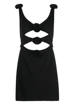 Magda Butrym floral appliqué A-line dress - Black