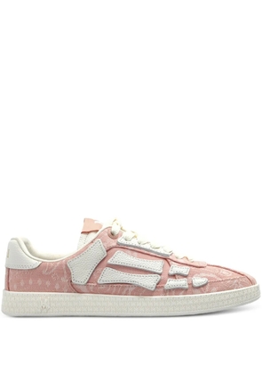 AMIRI monogram-embossed lace-up sneakers - Pink