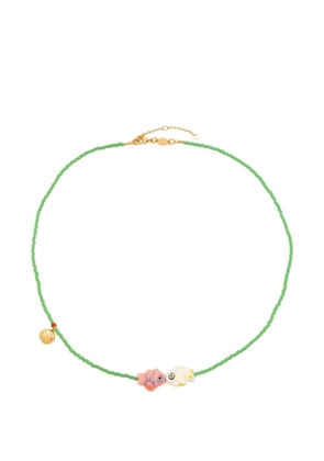 Anni Lu fish charm beaded necklace - Green