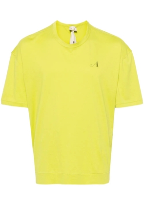 Ten C logo-embroidered cotton T-shirt - Green