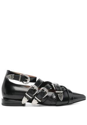 Toga Pulla decorative-buckle ballet flats - Black