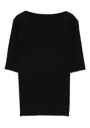 Calvin Klein boat-neck short-sleeve top - Black