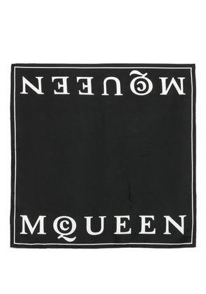 Alexander McQueen logo-print scarf - Black