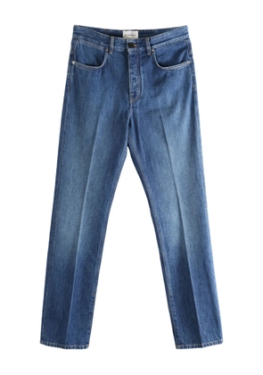 Givenchy rear logo patch cotton trousers - Blue