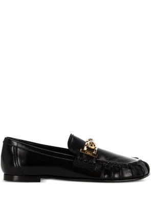 Chloé asymmetric metallic-milles loafers - Black