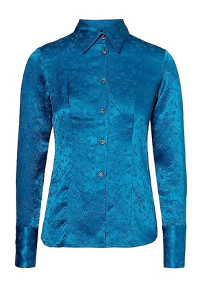 Song For The Mute crinkled-finish shirt - Blue