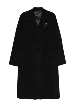 Lardini double-breasted pocket coat - Black