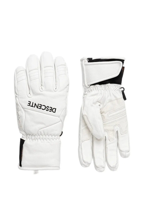 DESCENTE leather ski gloves - White