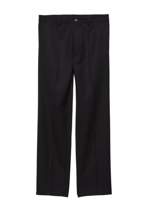 Prada triangle-logo wool trousers - Black